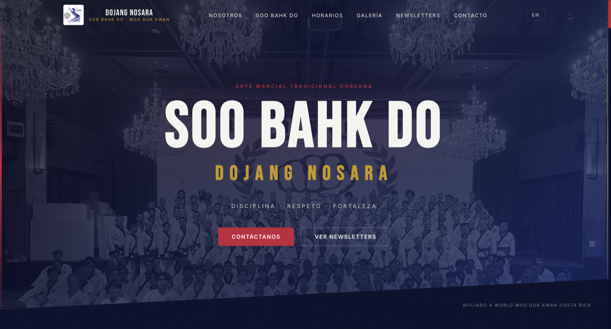 Sitio web Dojang Nosara